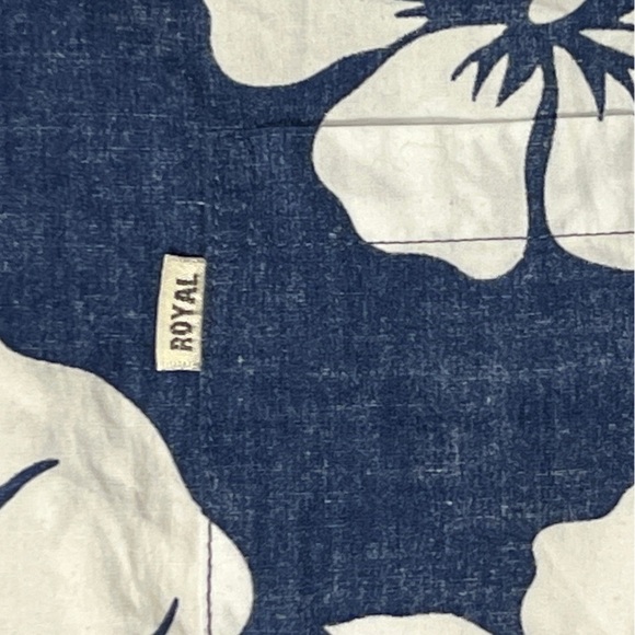 Vintage Hawaiian Blue Floral Button Down Short Sleeve Aloha Hawaii Shirt Mens - Picture 5 of 7